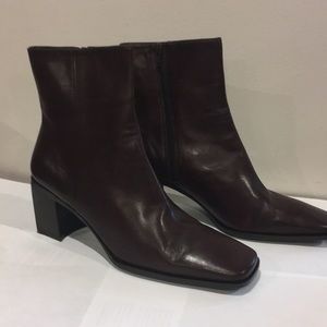 Brown Nine West High Ankle Boots